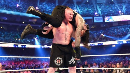 Brock Lesnar brutalizes Roman Reigns in a shocking display of force: WrestleMania 34 (WWE Network Exclusive)