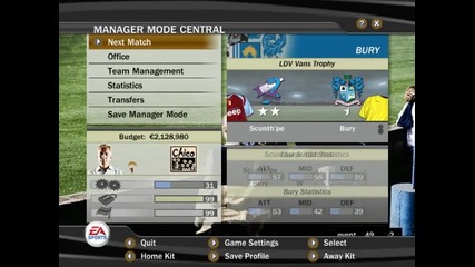 Fifa 07 - Manager Mode Bury Season 02 Епизод 31
