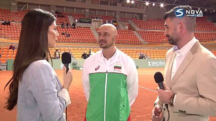 Вальо Димов след мачовете на България срещу Белгия за Купа Дейвис