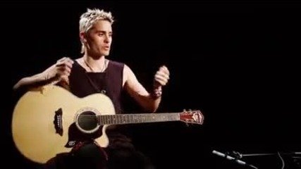 Jared Leto guitar lessons on Mtv 