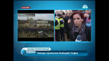 Напрежение между студенти и синдикати пред парламента