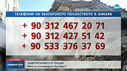 ТРУСЪТ В ТУРЦИЯ: Десетки жертви, стотици ранени и сериозни разрушения