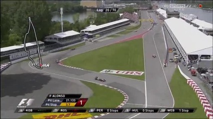 Sky Sport F1 2012 - Гп на Канада ( Цялото Състезание ) Част 3 [ 13 ]