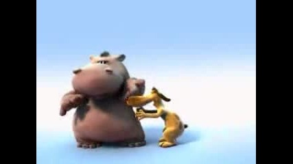 hippo and dog