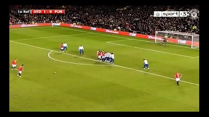 Пряк Свободен Удар на Роналдо срещу Портсмоут