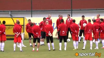 Цска тренира за мача с Клифтънвил