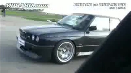 BMW M3 V10 се подиграва на BMW M6