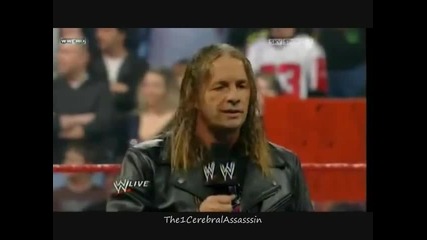 Bret Hart Returns to Wwe 2010 and calls out Shawn Michaels Raw 01 04 10 Part 1 2 