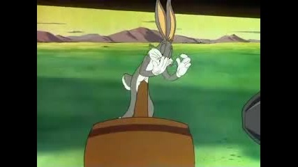 Fallin' hare, Bugs Bunny know a Gremlin