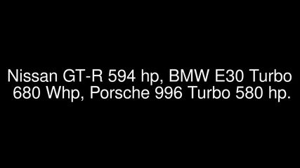 Bmw E30 Vs. Nissan Gt-r Vs. Porsche 911 Turbo