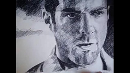 Heroes Sylar (zachary Quinto) Portrait Speed Drawing 