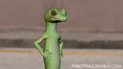 Annoying Orange vs. Gecko (geico Spoof) 