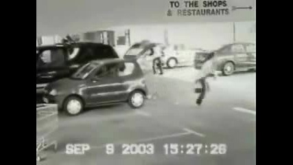 Crazy Woman at the Parking 