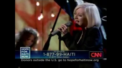 Превод!!! Christina Aguilera - Lift Me Up Live @ Hope for Haiti Now 2010 