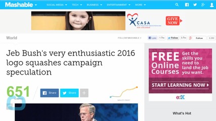 Jeb Bush's Very Enthusiastic 2016 Logo Squashes Campaign Speculation