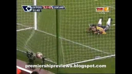 Liverpool 2 : 0 Sunderland Goal By N`gog