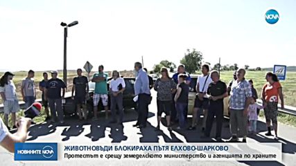 Протест на животновъди блокира пътя Елхово - Шарково