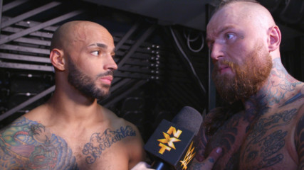 Aleister Black & Ricochet react to "You deserve it" chants from the NXT Universe: WWE.com Exclusive, April 5, 2019