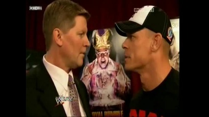 Джон Лоринайтис урежда мача между Джон Сина и Кейн на Royal Rumble 2012