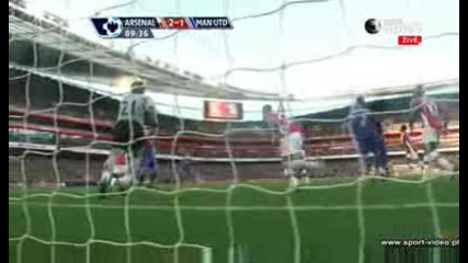 Арсенал 2:1 Манчестър Юнайтед - Рафаел да Силва супер гол 08.11