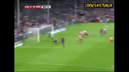 Дебютен гол на Ибрахимович за Барса,  Барселона 3 - 0 Спортинг Хихон