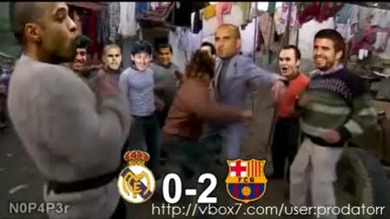 Futbolistite na Barselona igraiat kiuchek