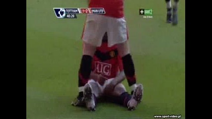 Тотнъм vs Mанчестър Юнайтед 1 - 2 Гол на Андерсън 2009 - 09 - 12 