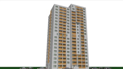 Модел на 20 етажен жилищен блок