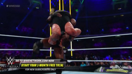 Lashley drops Strowman with a Running Powerslam: WWE Super ShowDown 2019
