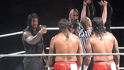The Shield coming to the ring Raw Houseshow part 1