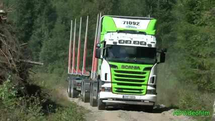 Scania R560 Timber Truck Max load on tough road Sweden