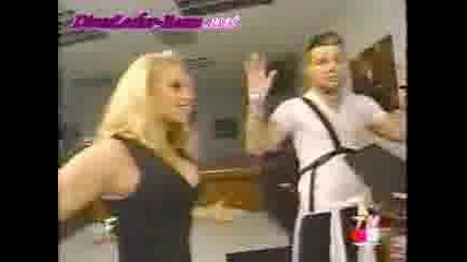Trish, Jeff, Torrie Backstage