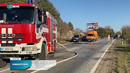 Камион се запали след катастрофа на пътя София - Варна, шофьорът е загинал
