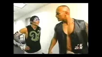 jeff and the rock backstage