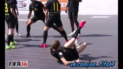Fc Barcelona Girl football (soccer) freestyle vk.com-ea_fifa14 mix
