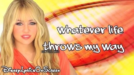 Hannah Montana - Que Sera (lyrics Video)
