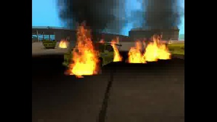 Gta San Andreas Експлозия От 14 Коли