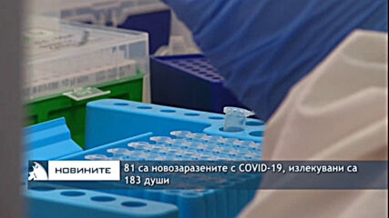 81 са новозаразените с COVID-19, излекувани са 183 души