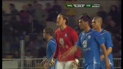 3.04.10 Chernomoretz - Levski Sofia 0 1 goal of Cedric Bardon 