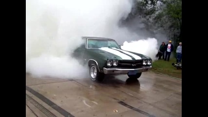 Chevelle burnout Hell on wheels party