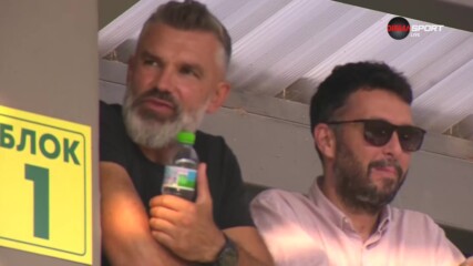 Томислав Стипич и Стоян Орманджиев наблюдават двубоя в Пазарджик