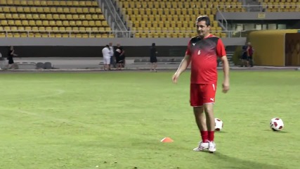Гигов измори своите на тренировката преди мача