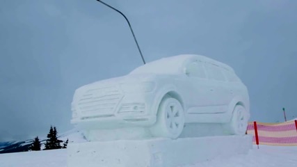 Снежна скулптура на Audi Q7 В Австрия