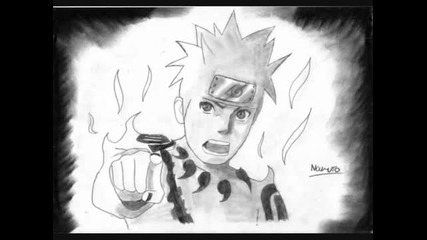 drawing naruto in Rikudo kyuubi control mode
