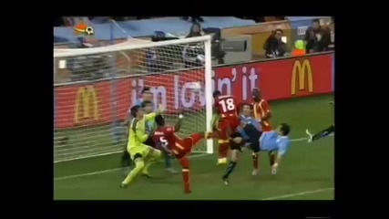 Червен картон за Suarez и пропуснатата дузпа уругвай - гана 