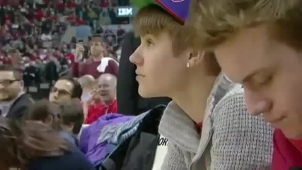 Justin Bieber At The Toronto Raptors Game