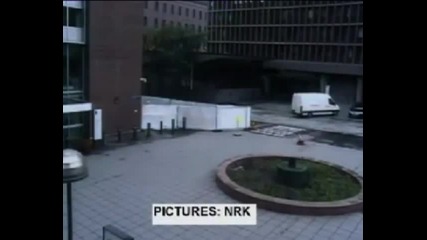 Атентатът на Андерс Брейвик в Осло, записан на охранителните камери