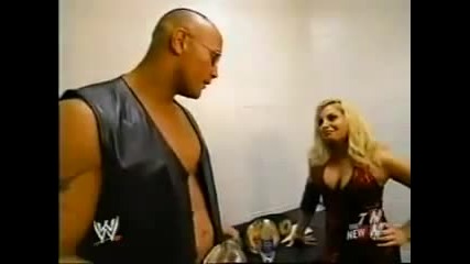 Jeff Hardy Backstage With The Rock And Trish *funny*