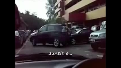 Auntie Driver Parking Fail (subtitle)