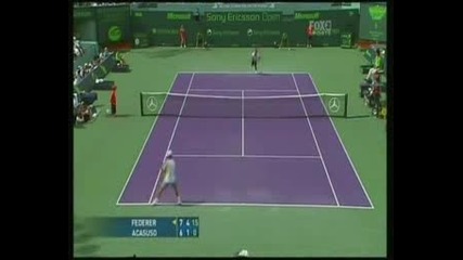 Miami 2008 : Федерер - Акасусо - 2 Сет